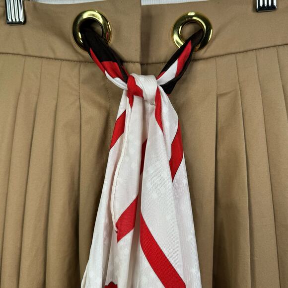 BURBERRY Tapered Pant Trouser Silk Scarf Belt SOCIETY Size 0 NWT $1190 - Picture 9 of 16